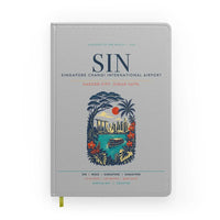 Thumbnail for Singapore Changi International Airport (SIN) design on light gray notebook