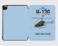 Thumbnail for Bell H-13G Sioux design on light blue ipad tablet case