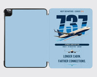 Thumbnail for Boeing 737-900ER design on light blue ipad tablet case