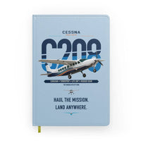 Thumbnail for Cessna 208 Caravan design on light blue notebook