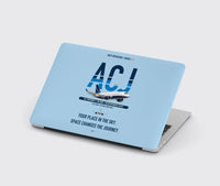 Thumbnail for Airbus ACJ TwoTwenty design on light blue MacBook case