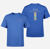 Thumbnail for Bauerfield International Airport (VLI) design printed on blue double-side t-shirt
