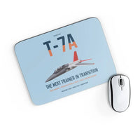 Thumbnail for T-7A Red Hawk design on light blue rectangle mouse pad