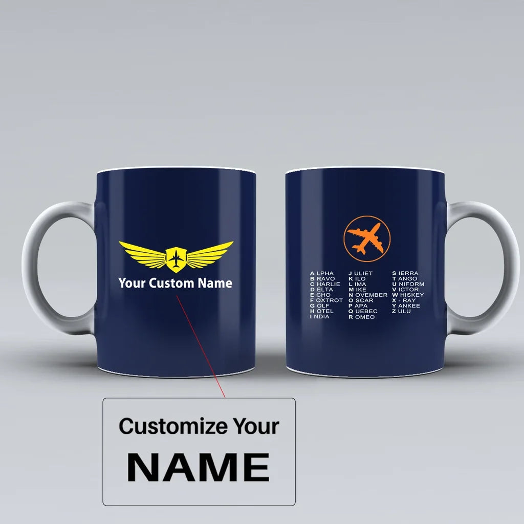 Customisable Aviation Alphabet Mug - view 5