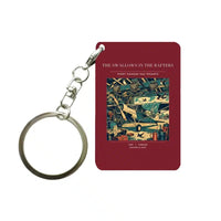 Thumbnail for VINTAGE G4269 - The Swallows In The Rafters - Designed Key Chain design on darkred
