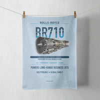 Thumbnail for BR710 design on light blue towel