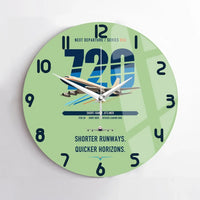Thumbnail for Boeing 720B design on light green no frame wall clock