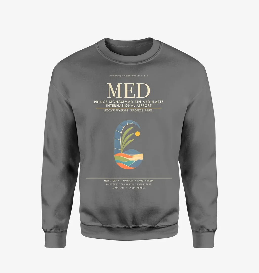 Prince Mohammad Bin Abdulaziz International Airport MED Sweatshirt - Gray