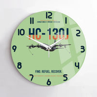 Thumbnail for HC-130J COMBAT KING II design on light green no frame wall clock
