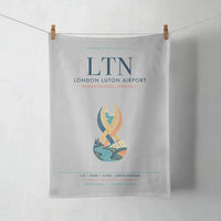 Thumbnail for London Luton Airport (LTN) design on light gray towel