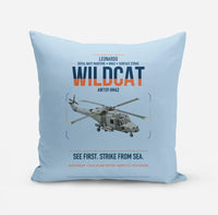 Thumbnail for Leonardo AW159 Wildcat HMA2 design on light blue pillow