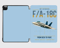 Thumbnail for F-A-18C Hornet design on light blue ipad tablet case
