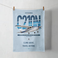 Thumbnail for Cessna T210N Centurion design on light blue towel