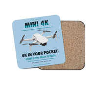 Thumbnail for DJI Mini 4K design on light blue 1 piece coaster