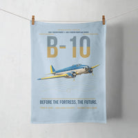 Thumbnail for Martin B-10 design on light blue towel
