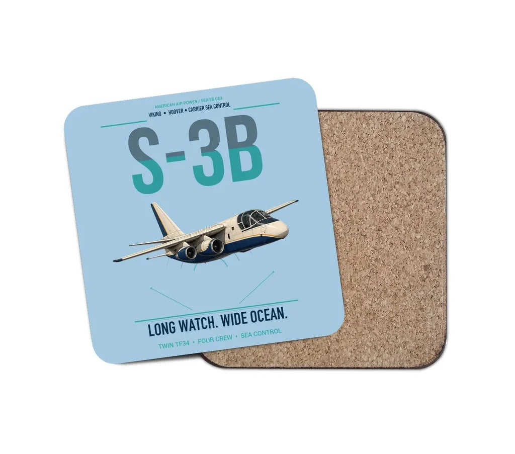 S-3B Viking design on light blue 1 piece coaster