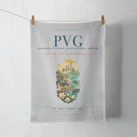 Thumbnail for Shanghai Pudong International Airport (PVG) design on light gray towel