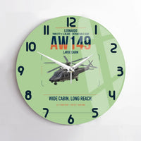 Thumbnail for Leonardo AW149 design on light green no frame wall clock