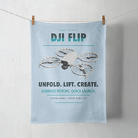 Thumbnail for DJI Flip design on light blue towel