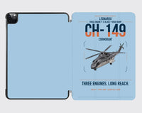 Thumbnail for Leonardo CH-149 Cormorant design on light blue ipad tablet case