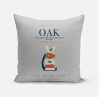 Thumbnail for Oakland San Francisco Bay Airport (OAK) design on light gray pillow
