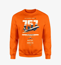 Thumbnail for Boeing 757-200 design on orange sweatshirt