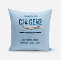 Thumbnail for Cessna Citation CJ4 Gen2 design on light blue pillow