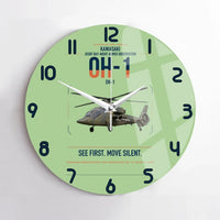 Thumbnail for Kawasaki OH-1 design on light green no frame wall clock