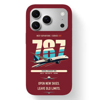 Thumbnail for Boeing 787-8 Dreamliner design on dark red magsafe iphone case