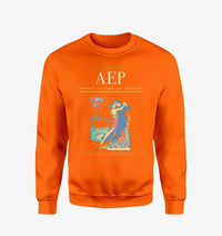 Thumbnail for Aeroparque Jorge Newbery (AEP) design on orange sweatshirt