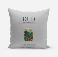 Thumbnail for Dunedin Airport (DUD) design on light gray pillow