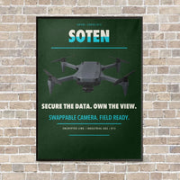 Thumbnail for ACSL SOTEN vertical canvas print - framed - dark green background
