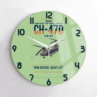 Thumbnail for Boeing CH-47D design on light green no frame wall clock