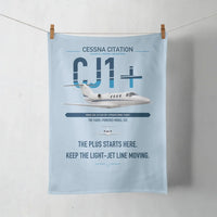 Thumbnail for Cessna Citation CJ1+ design on light blue towel