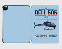 Thumbnail for Bell 505 design on light blue ipad tablet case