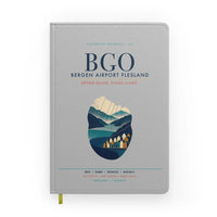Thumbnail for Bergen Airport Flesland (BGO) design on light gray notebook