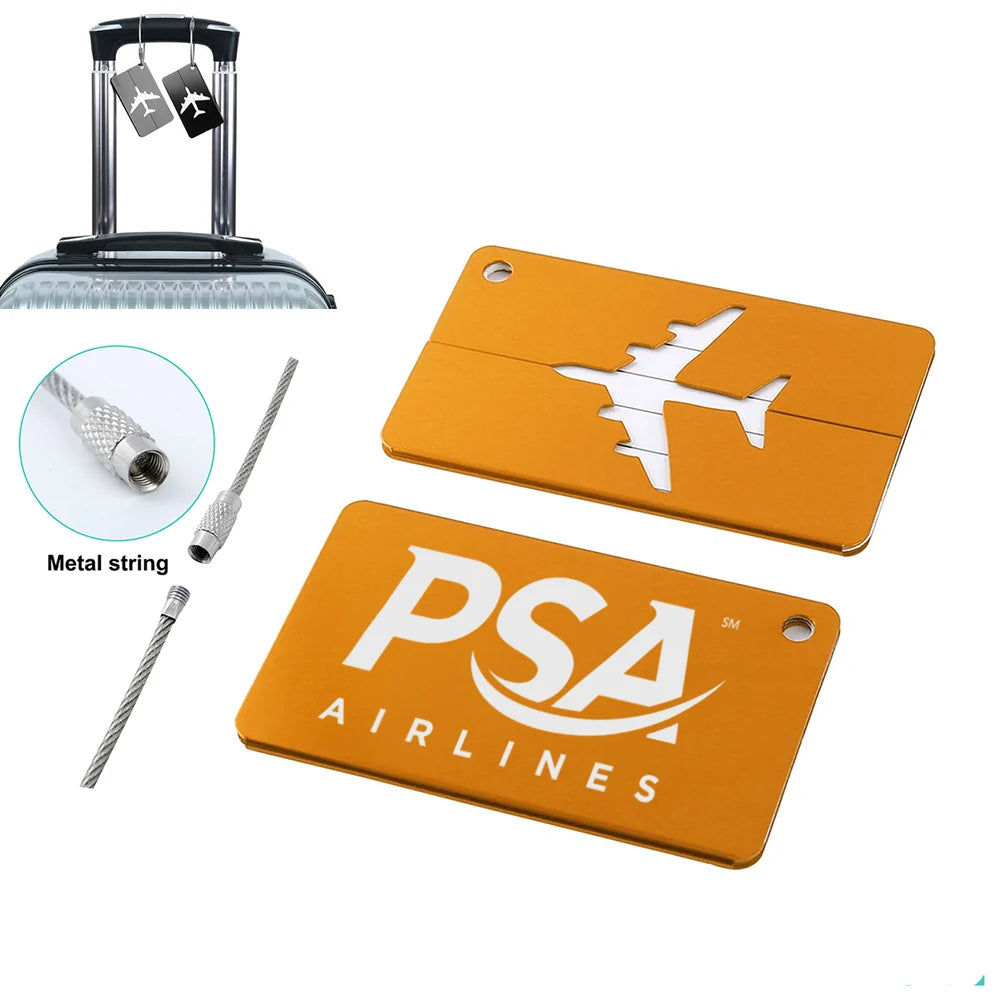 PSA Airlines Aluminum Luggage tag in gold