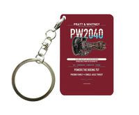 Thumbnail for PW2040 Key Chain design on dark red key chain