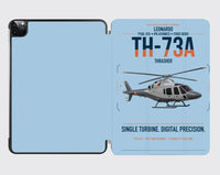 Thumbnail for Leonardo TH-73A Thrasher design on light blue ipad tablet case