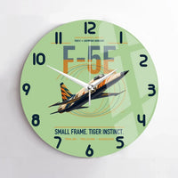 Thumbnail for F-5E Tiger II design on light green no frame wall clock
