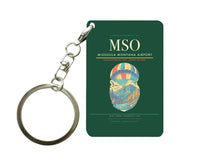 Thumbnail for Missoula Montana Airport (MSO) design on dark green key chain