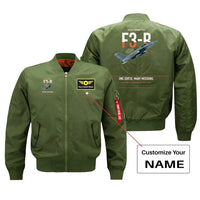 Thumbnail for Dassault Rafale C — F3-R standard design on green+name bomber jacket, double-side print