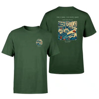 Thumbnail for VINTAGE G4168 - The Fabric And Dope Shop - Double-Side T-Shirt design on darkgreen double side t shirt