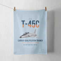Thumbnail for T-45C Goshawk design on light blue towel