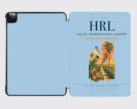 Thumbnail for Valley International Airport (HRL) design on light blue ipad tablet case