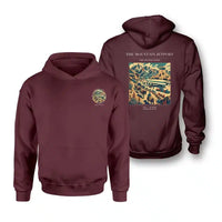 Thumbnail for VINTAGE G4123 - The Mountain Jetport - Double-Side Hoodie design on darkred double side