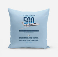 Thumbnail for Cessna Citation 500 - Citation I design on light blue pillow