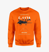Thumbnail for F-117A Nighthawk Own The Night design on orange sweatshirt