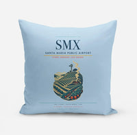 Thumbnail for Santa Maria Public Airport (SMX) design on light blue pillow