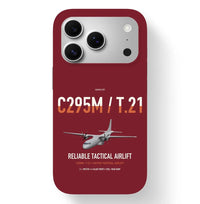 Thumbnail for Airbus C295M T.21 design on dark red magsafe iphone case, for iPhone 17 Pro